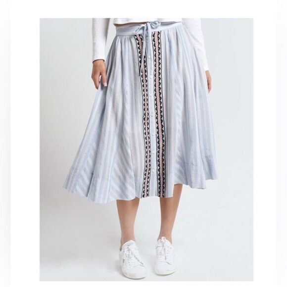 LEMLEM Nefasi Button Down Skirt medium NWT - Picture 1 of 8